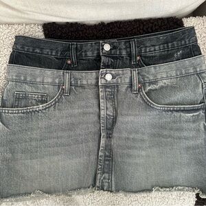 Zara Double Layer Denim Skirt